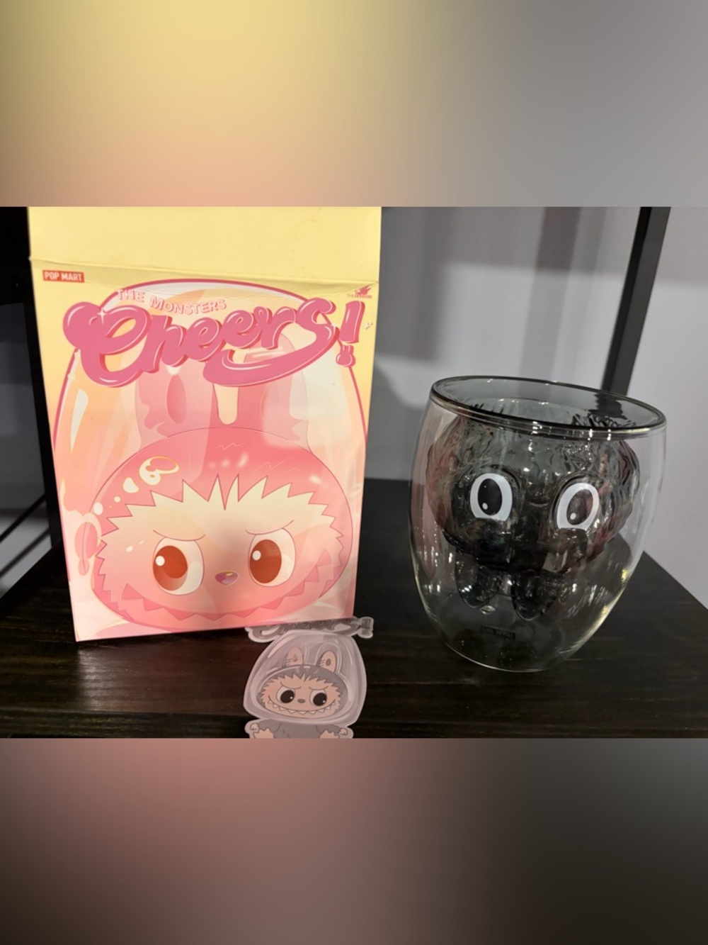 Labubu Monsters Cheers! Double‑Wall Glass Cup — Sincerity Labubu